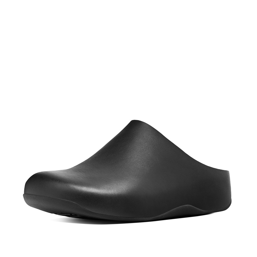 Fitflop Womens Clogs - Shuv Leather - Black - 275-GZHEJL